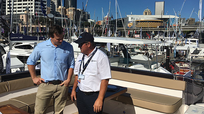 seahub staff working on a boat