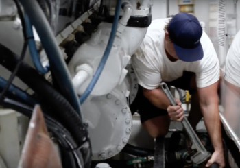 working in the superyacht engine room