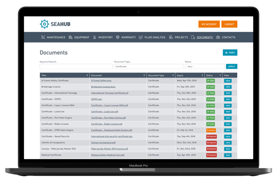 How to manage your Vessel Maintenance Log - Seahub