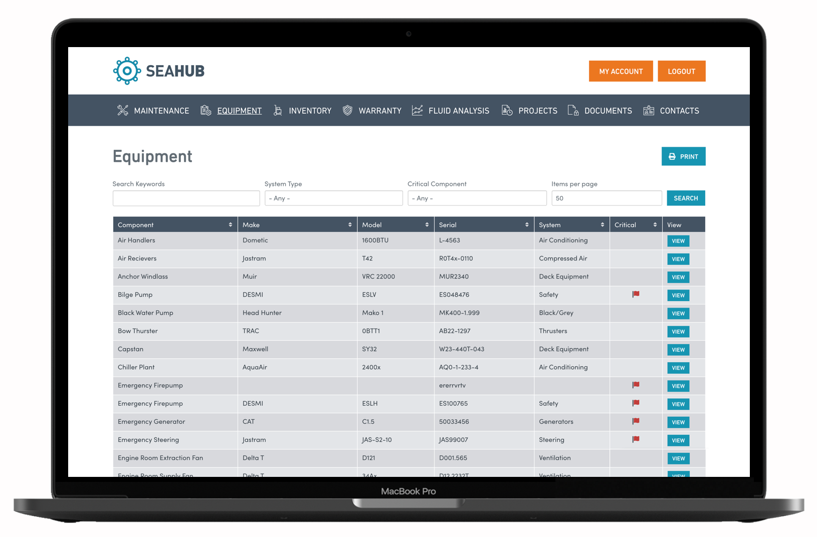 Equipment Management: Seahub - Yacht Maintenance Software